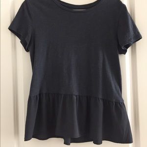 Black Peplum short sleeve